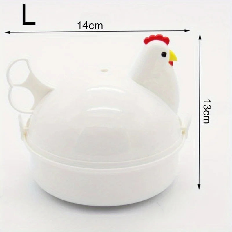 New Lovely Chicken Shaped Egg Boiler Steamer 4 Eggs 1Egg Microwave Egg Cooker Cooking Tool Kitchen Accessories