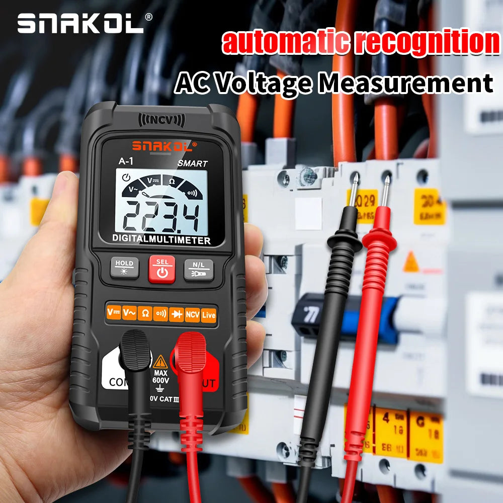 Profesional Digital Multimeter AC DC NCV Smart Multimeters Multimetro Ohm Voltage Meter Auto Range 600V Electrician Tester