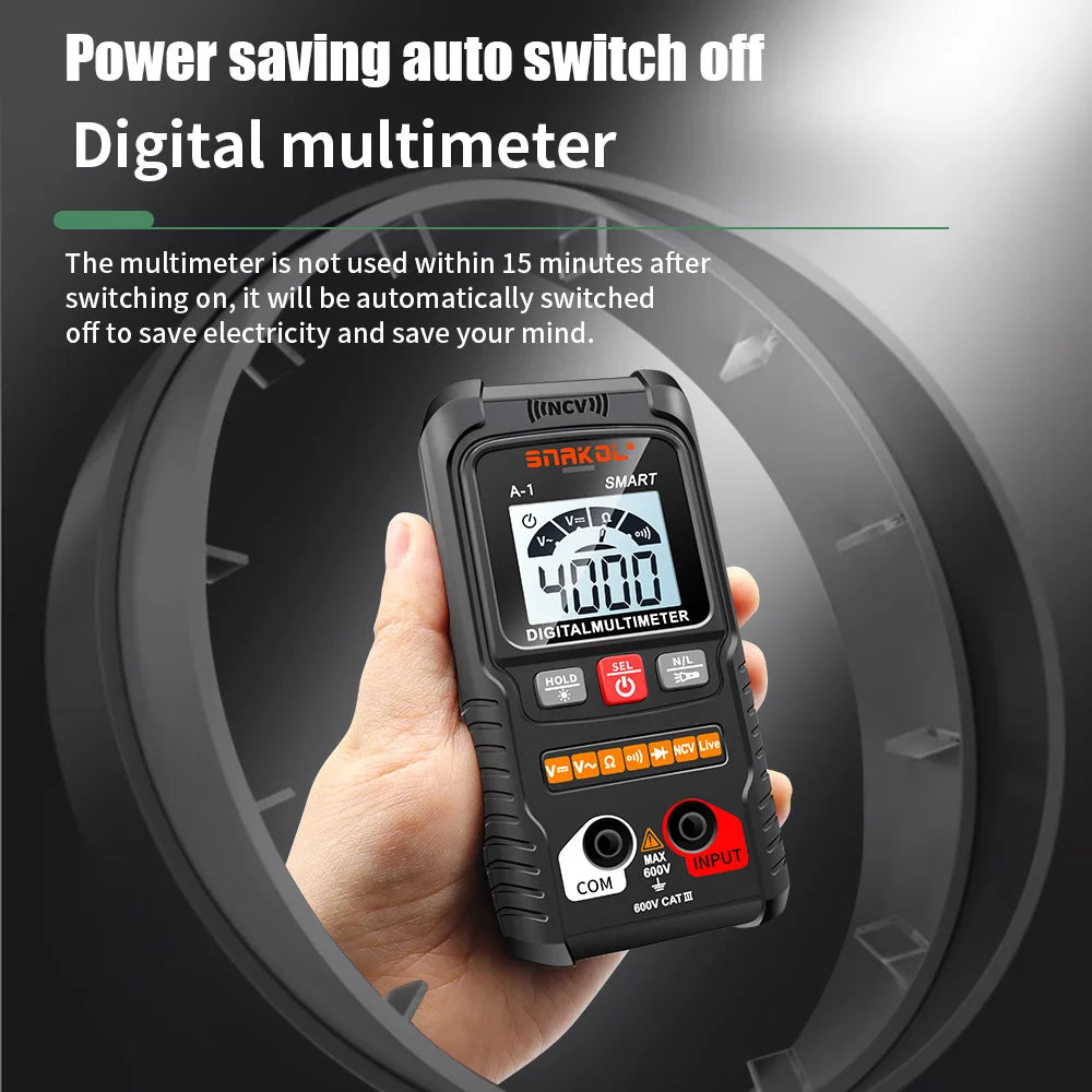 Profesional Digital Multimeter AC DC NCV Smart Multimeters Multimetro Ohm Voltage Meter Auto Range 600V Electrician Tester