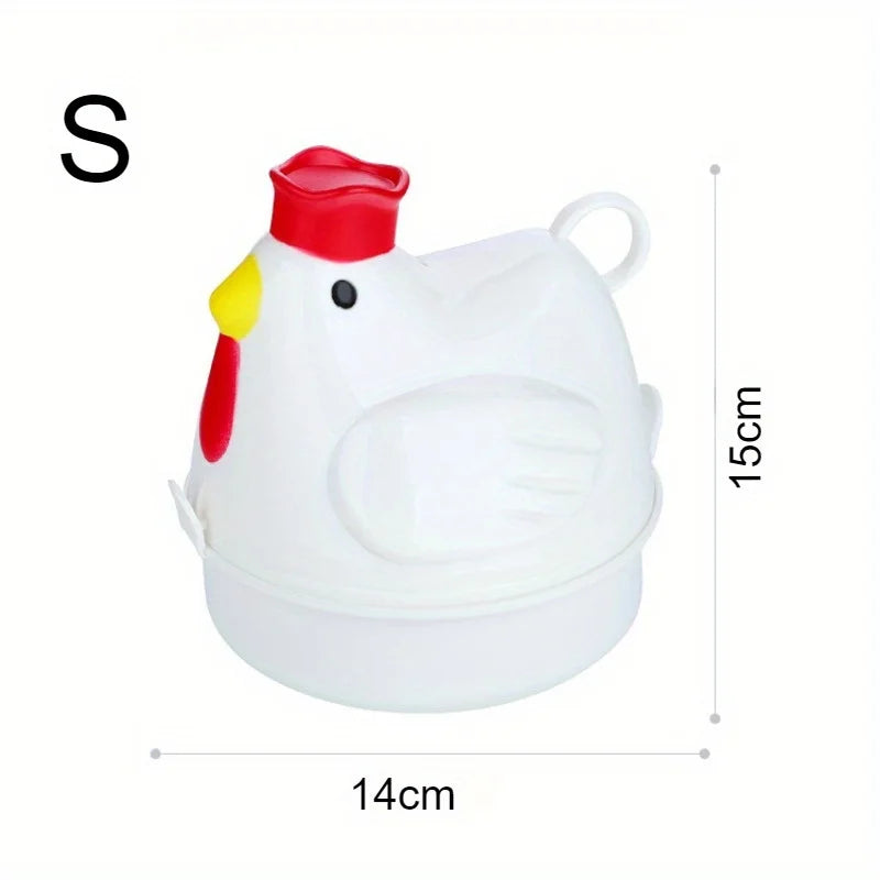 New Lovely Chicken Shaped Egg Boiler Steamer 4 Eggs 1Egg Microwave Egg Cooker Cooking Tool Kitchen Accessories
